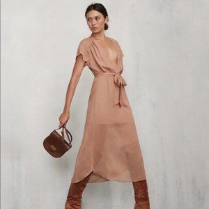 Reformation Thalia Dress in Dusty Rose